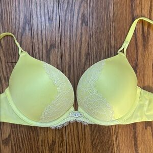 Victoria’s Secret Neon Yellow and Lace Bra